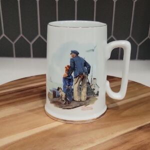Norman Rockwell Vintage 1985 Ceramic Coffee Mug Looking Out To Sea